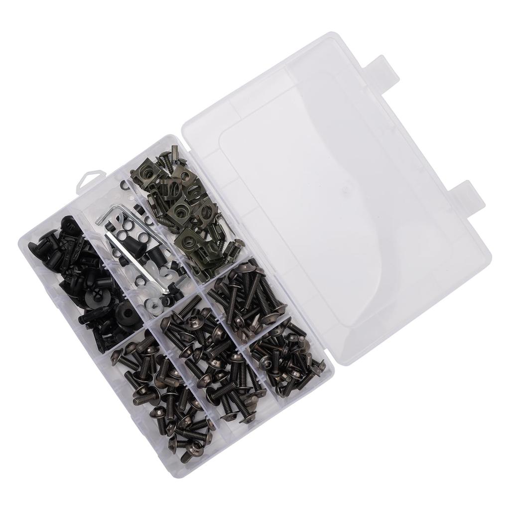 Bruce & Shark 198 Piece Set Cowl Bolts for Motorcycle Exterior Parts Universal Stainless
