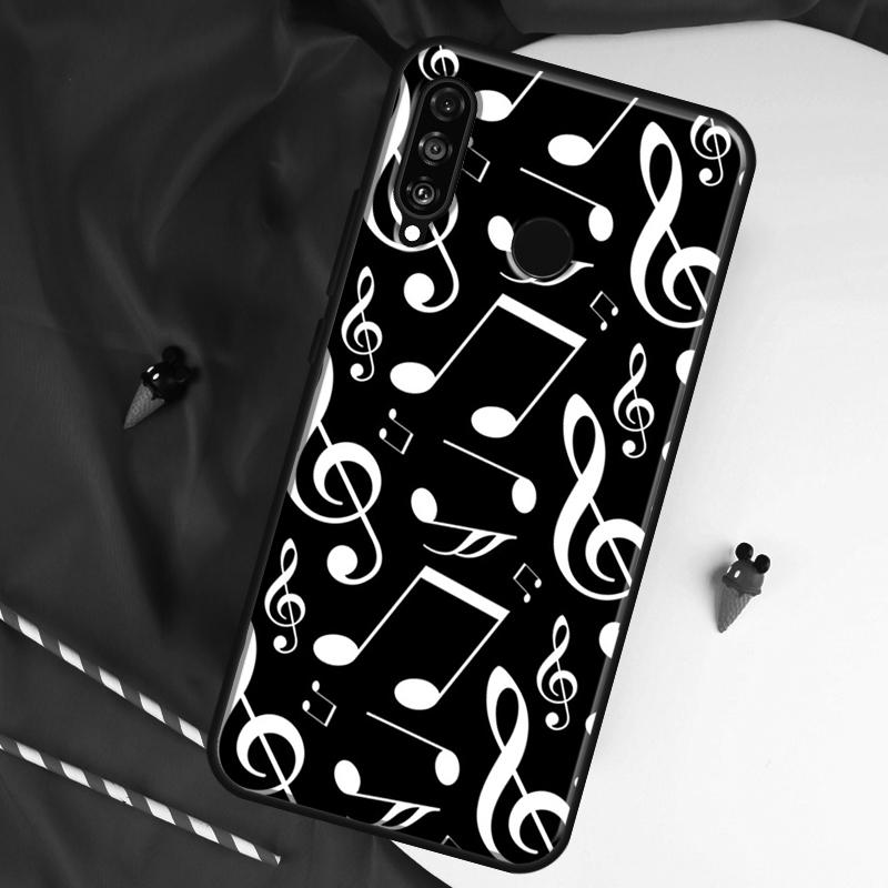 Treble Clef Music Note For Huawei Nova Y61 Y70 Y90 Y60 Y72 Y91 12s 12i 11i 7i 8i 9 10 SE P60 Pro P30 P40 Lite Case