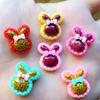 Mix 19*22mm 12pcs rabbit Dust Bling Resin Flat Back Cabochon for Hair Bow Center Scrapbooking A07