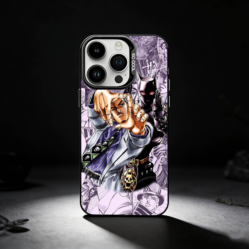 K-Kira Yoshikage Phone Case For iPhone 17,16,15,14,13,12,11 Plus,Pro Max,XS,Colored Silver Phone Case