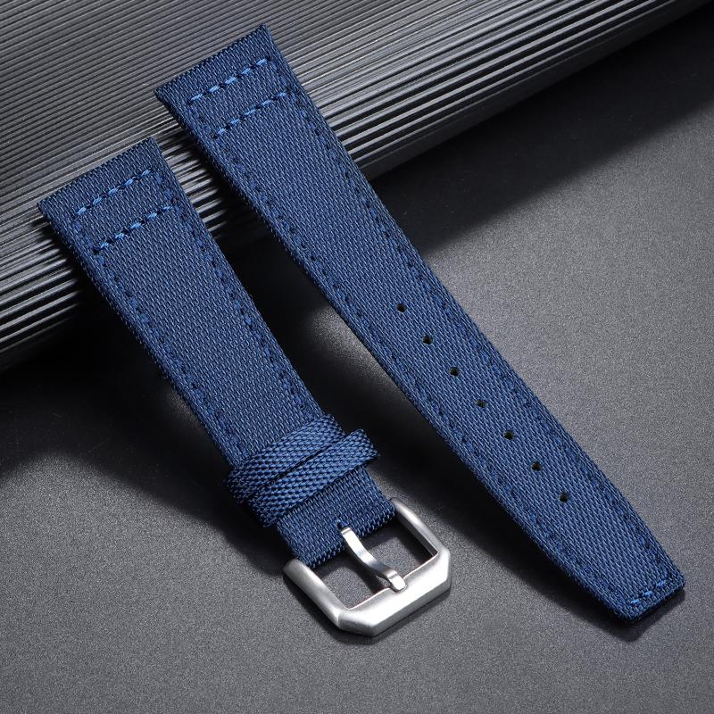 Nylon Canvas Watch Strap 20mm 21mm 22mm Band for IWC Pilot Waterproof Sports Watchband Cowhide Wrist Belt Men's Women's Bracelet