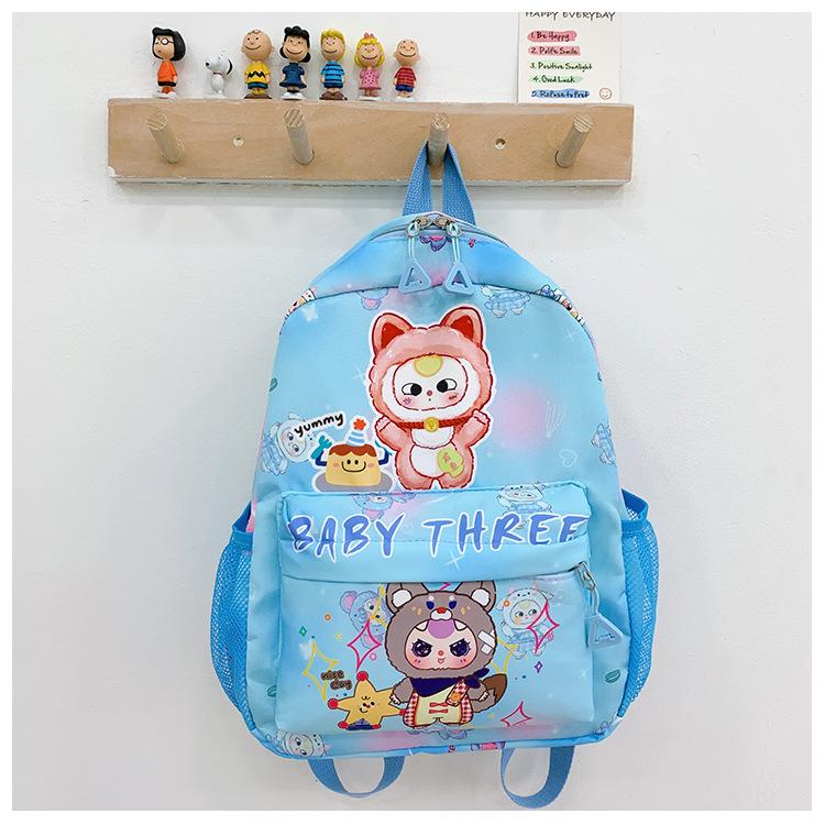 

Book bag new schoolbag girl cute cartoon lightweight large capacity backpack casual schoolbag синій