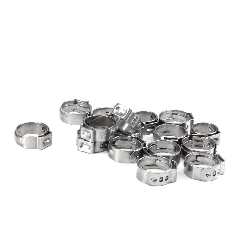 5-20pcs 5.3-155mm 1-Ear Hose Clamps 316 Stainless Steel Single Ear Hose Clamp Pipe Clamps Assortment Kit
