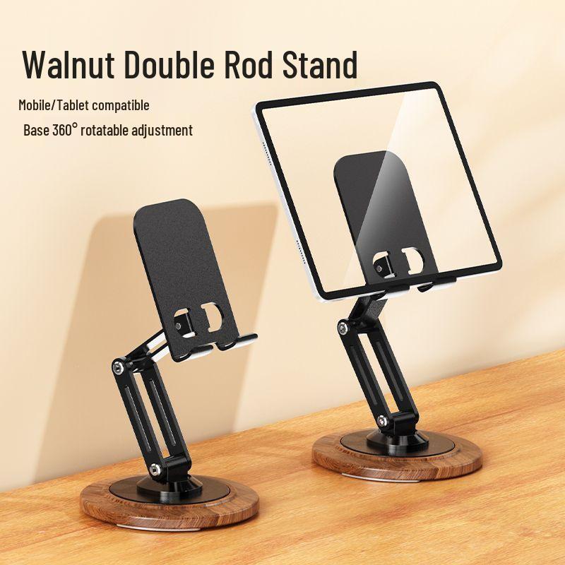 360° Rotating Foldable Metal Phone & Tablet Stand - Adjustable Desk Support for Easy Viewing