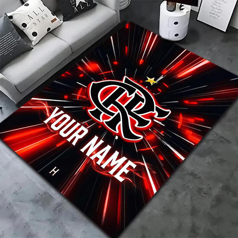 Clube De Regatas Flamengo Custom Name Carpet Rug For Living Room Bedroom Home Sofa Decoration Kids Play Nonslip Floor Mat