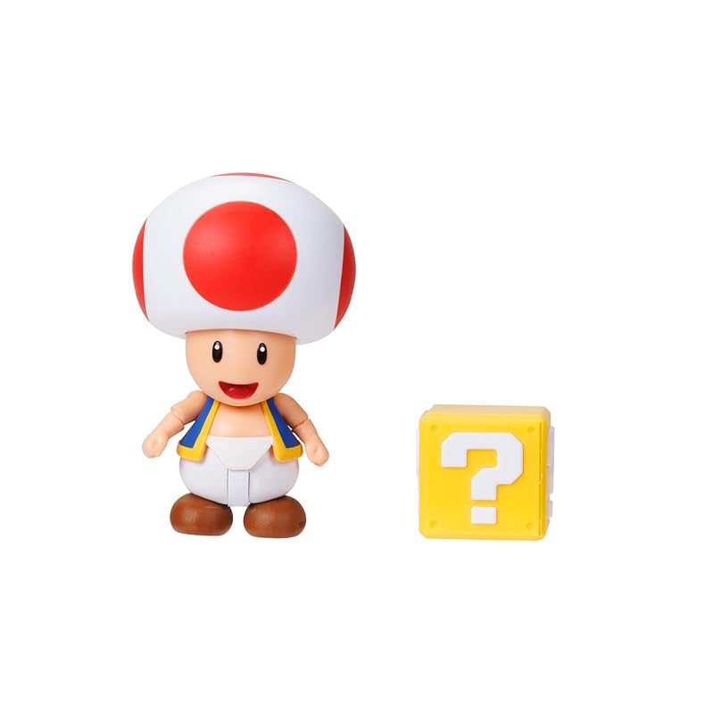 

Super Mario 4 inch Action Figure (Red Toad with Question Block )
