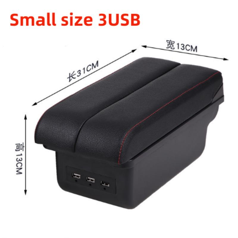 For Peugeot 206 /207 Armrest Box Interior Parts Car Central Content With Retractable Cup Hole Large Space Dual Layer USB DOMEN