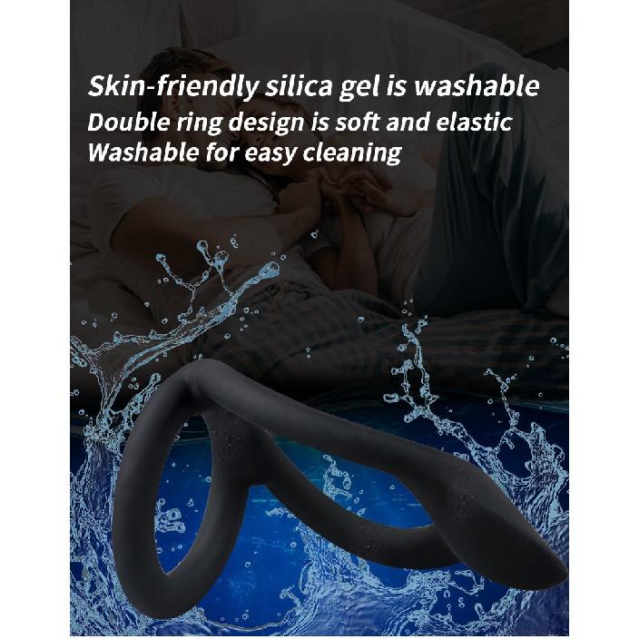 Men's delay horseshoe ring  Silicone male lock essence