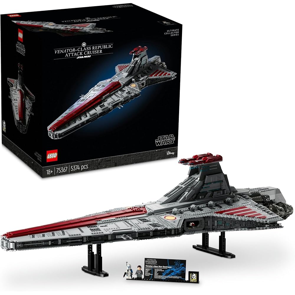 

LEGO Star Wars Venator-Class Republic Attack Cruiser Building Set Toy for Kids and Adults