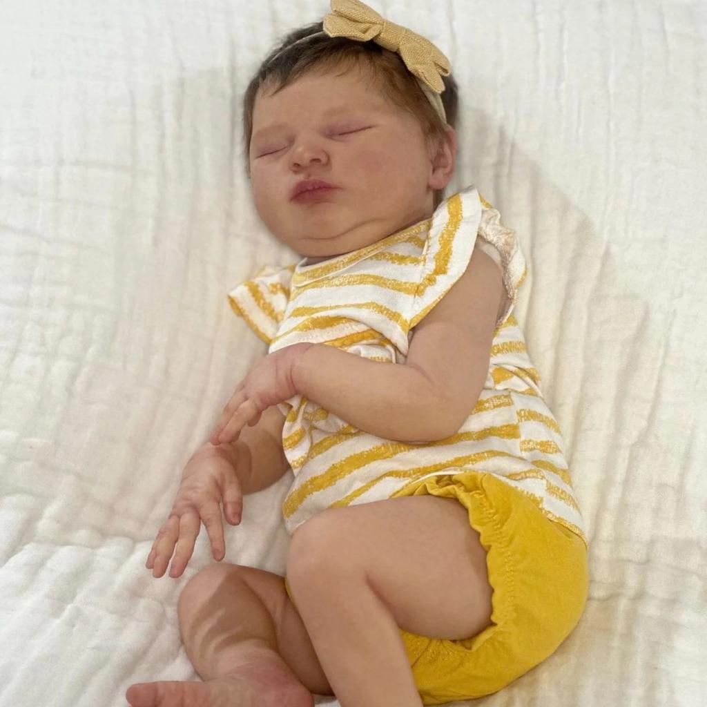 BZDOLL 20 Inch 50 CM Soft Vinyl Limbs Cloth Body Asleep Reborn Baby Doll Toy For Girl Lifelike Kid Birthday Gift Play House Toy