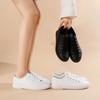 Fashion New Leather White JK Sneakers High-quality Leather Breathable Casual Shoes Student Lace-Up Flat Sports Shoes Women Canvas Shoes