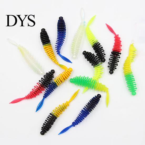Bright Color 8Pcs/Set 5.5cm/1.3g Fishing Lure Simulated Flexible Vivid Reusable Fish Bite Attraction Universal Soft PVC Trout Artificial Worm Swimbait