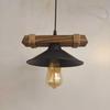Nova Wooden Rustic Modern Rope Single Pendant Chandelier Home Decoration