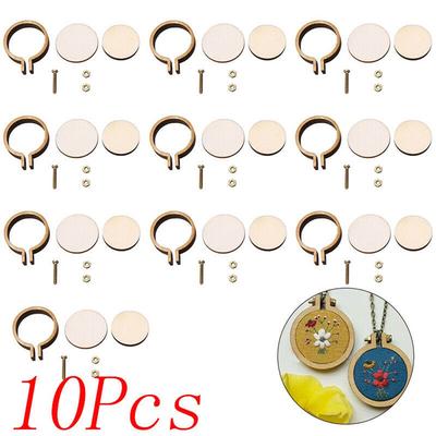 10 stuks/set Mini Houten Kruissteek Frame Borduurring Ambachten DIY Kruissteek Naaisetje Handgemaakt