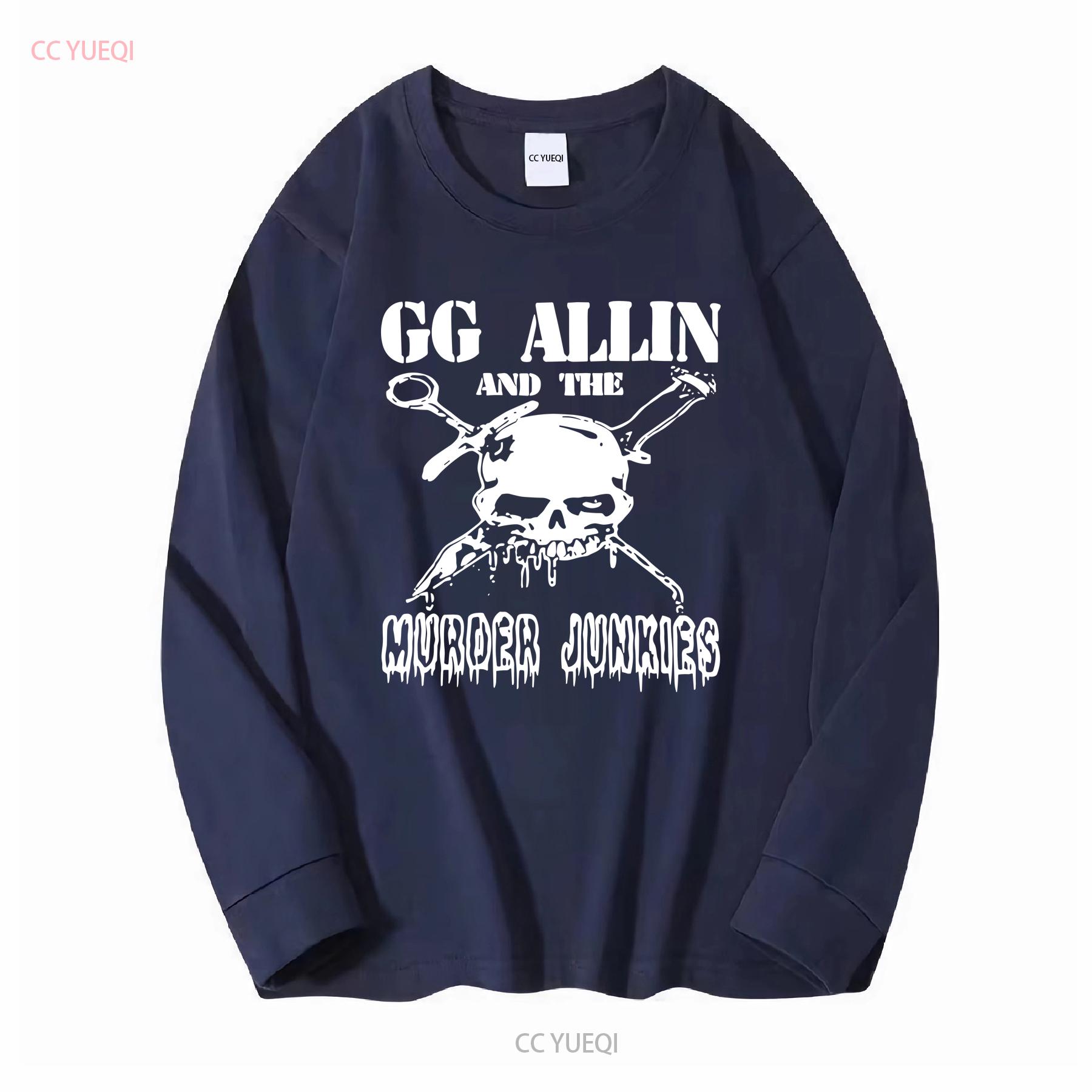 

Футболка 80-х GG allin для фанатів Чорна NB263 з довгими або короткими рукавами вінтажна Прана вуличний стиль Універсальна Стильна Повсякденна М яка M