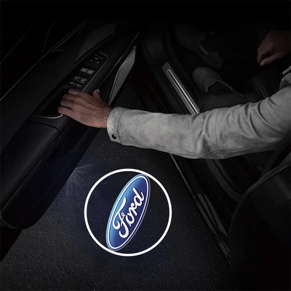 

Car Sticker Hot For Ford Car LED Door Projector Lamp Laser HD Welcome Courtesy Lights Decoration For Ford Escape Edge Mondeo Tau