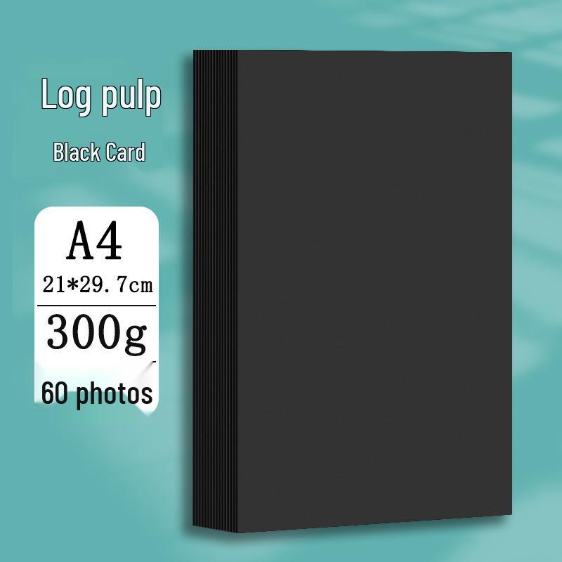 Thickened Black Cardstock Art Paper for Crafts and Drawing - Eighth Size