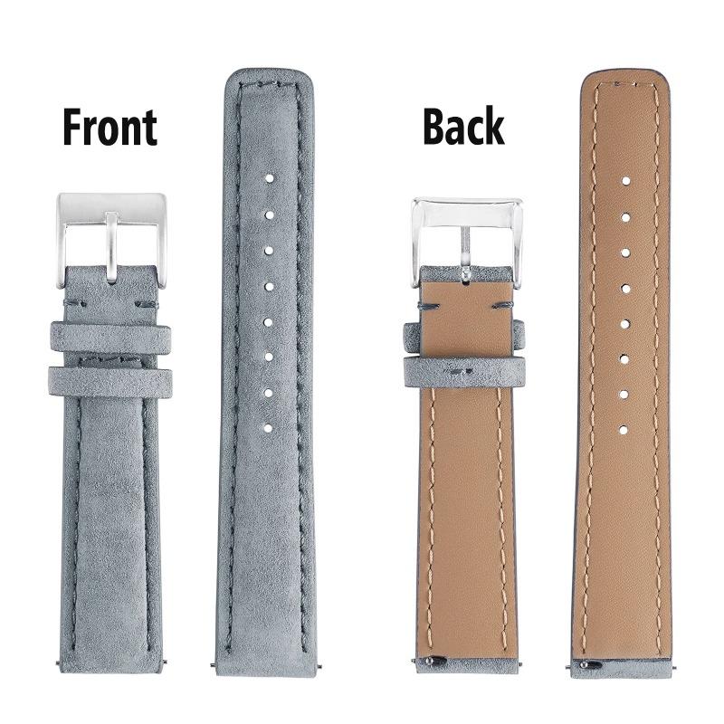 Watchband Suede Watch Strap for Samsung Galaxy Watch 3 46mm 42mm Active 2 40 44 Gear S3 Watch Band Strap 20 22mm Genuine Leather Bracelet