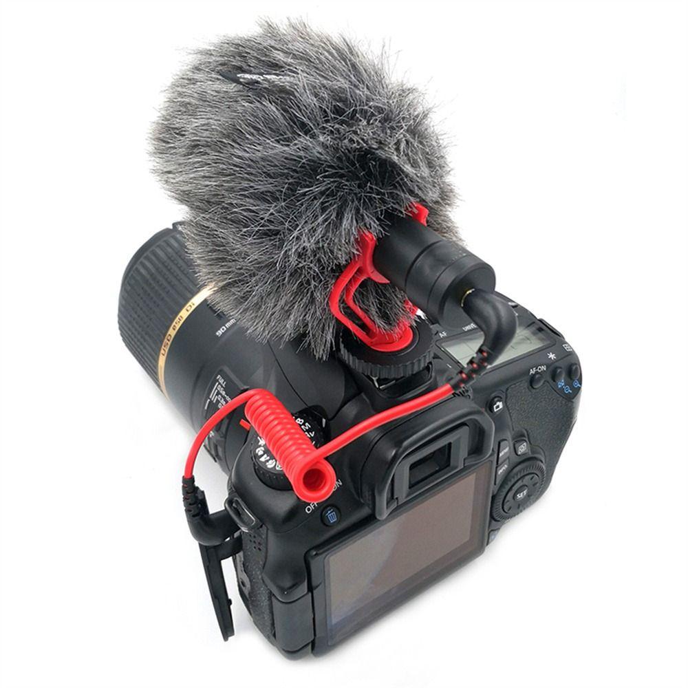 Camera Accessories TRS To TRS Cable Coiled Microphone Cable Microphone To Camera Spring 3.5mm Cable