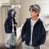 Unisex Kids' Color-Block Hooded Zipper Jacket