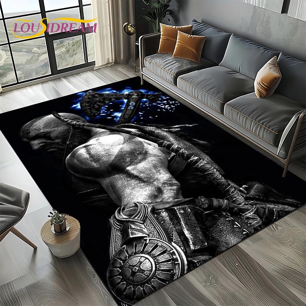 27 Style Kratos God of War Games Cartoon Carpet Rug for Living Room Bedroom Home Sofa Decoration,Kid Area Rug Non-slip Floor Mat