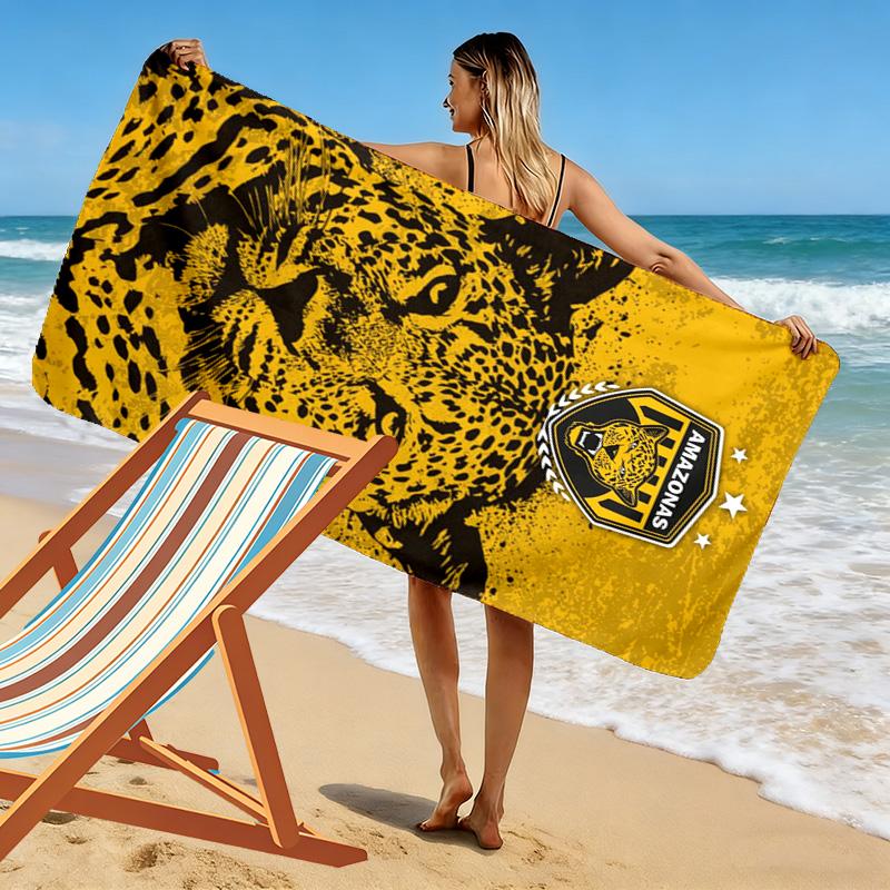 AMAZONAS FC Print Beach Towel, Large Soft Quick Dry Towel for Beach Camping Swimming