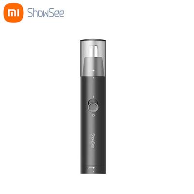 ShowSee Electric Nose Hair Trimmer C1-BK Portable Removable Washable Double-edged 360° Rotating Cutter Head Washable