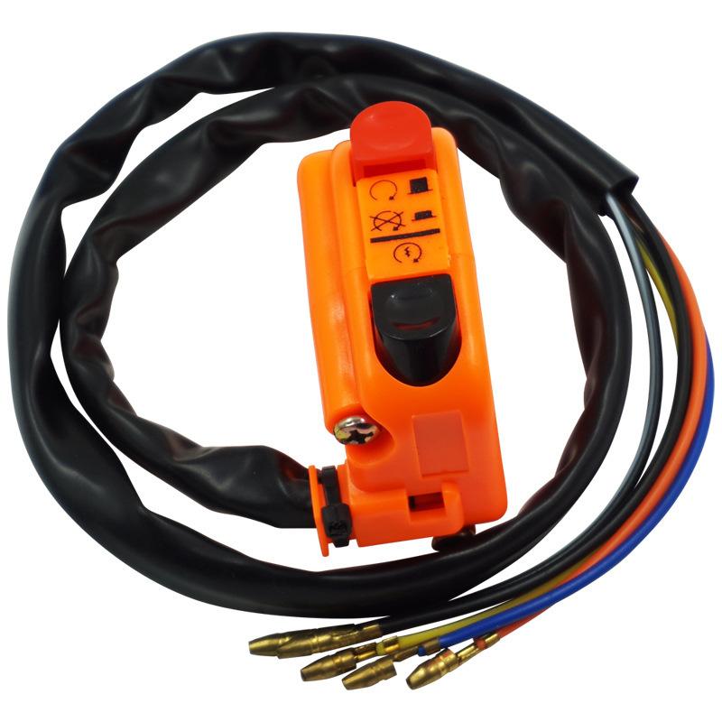 

1 шт. Универсальная кнопка старт-стоп вкл/выкл, крепление на руль, мотоциклетный боковой правый переключатель, аксессуары для модификации мотоцикла, запчасть для квадроцикла оранжевый