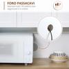 180cm Freestanding Kitchen Cabinet, Modern Storage Cupboard with Open Countertop, Drawer and 6 Doors, White