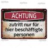 Vintage German Sign Voor Halt Metal Sign Aluminium Sign Decoration Plaque Home Wall Door Decor Bar Sign Home Plate Poster
