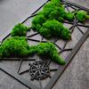Picture - world map made of moss - 55cm x 33cm (4mm plywood)