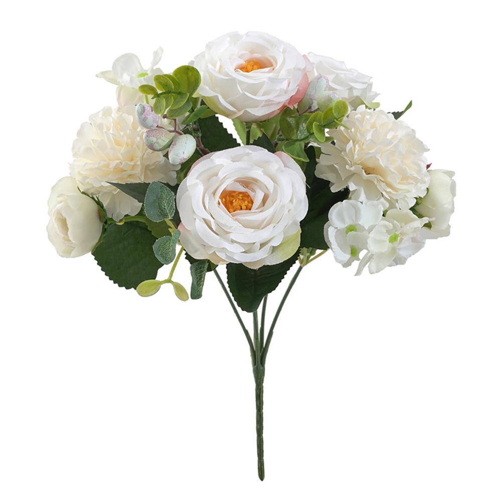 Simulation Flower Bouquet Romantic Round Rose Artificial Bouquet Wedding Home Living Room Interior Decoration Photo Props