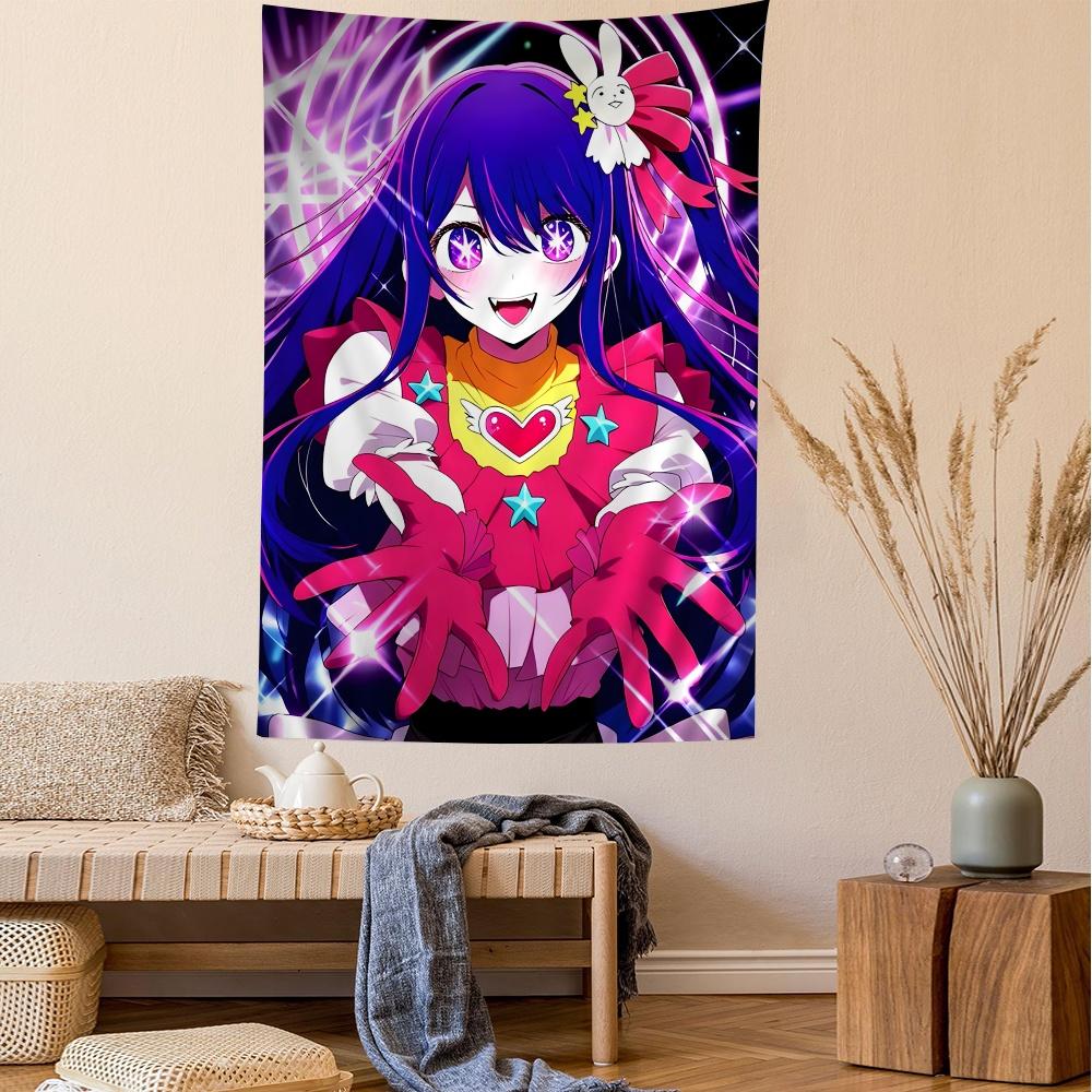2025 Hot Sell Anime O-Oshi No Ko Hoshino Ai Hanging Bohemian Tapestry Hanging Tarot Hippie Wall Rugs Dorm Japanese Tapestry