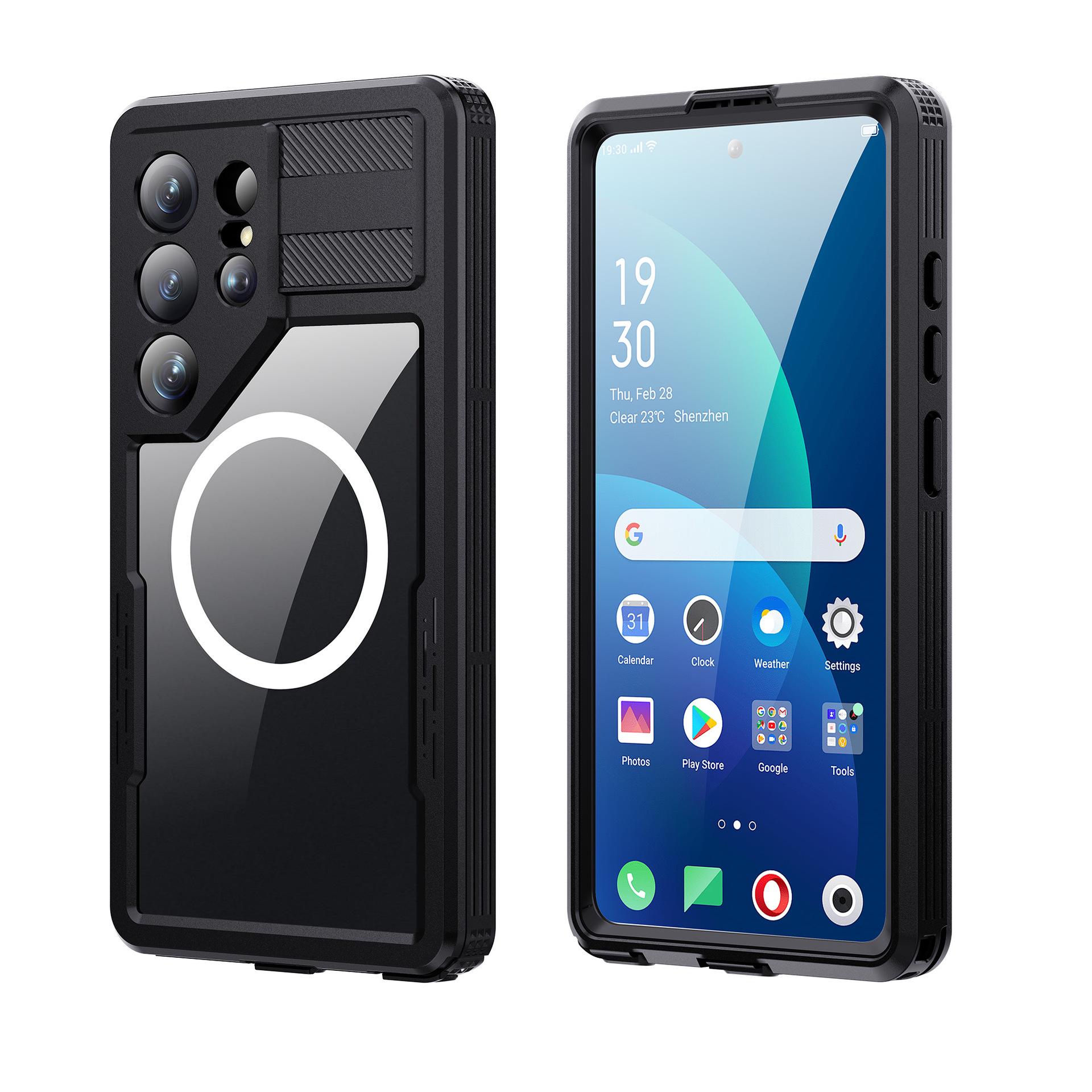 Ares MARS Diving Case for Samsung S26 Ultra: Magnetic, Full Coverage, Waterproof, Shockproof Protective Cover Samsung S23 (no magnet)