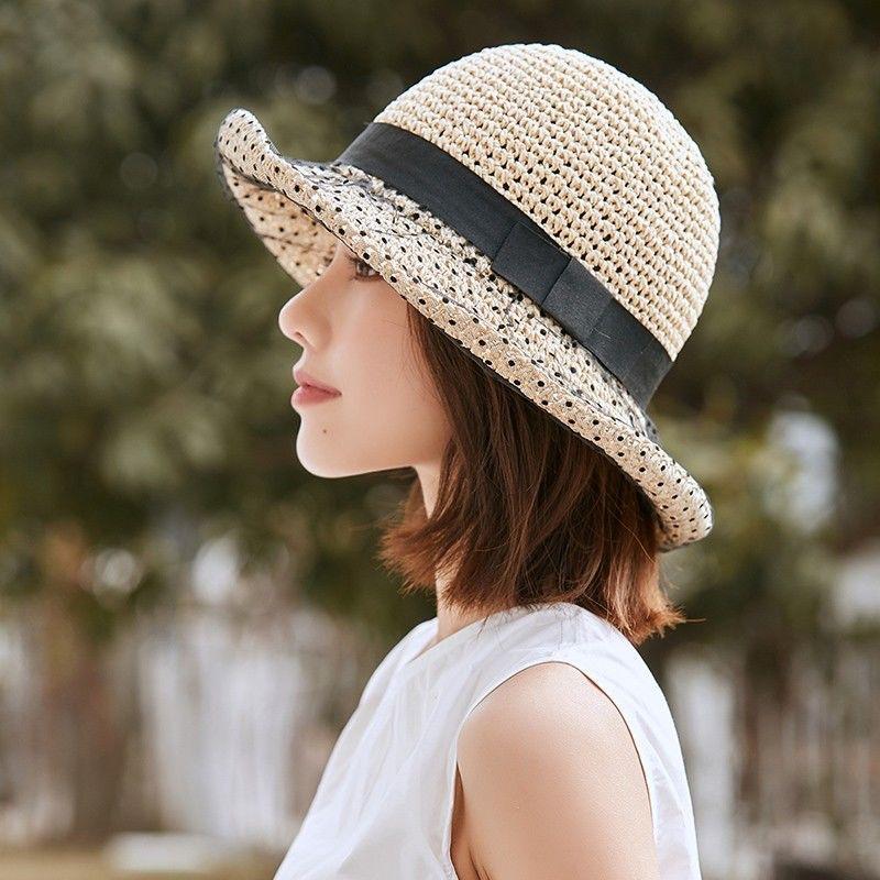 

1pc Women s Straw Hat, Large Brim Sun Hat For Beach, Travel, Vacation, UV Protection, Spring/Summer бежевый