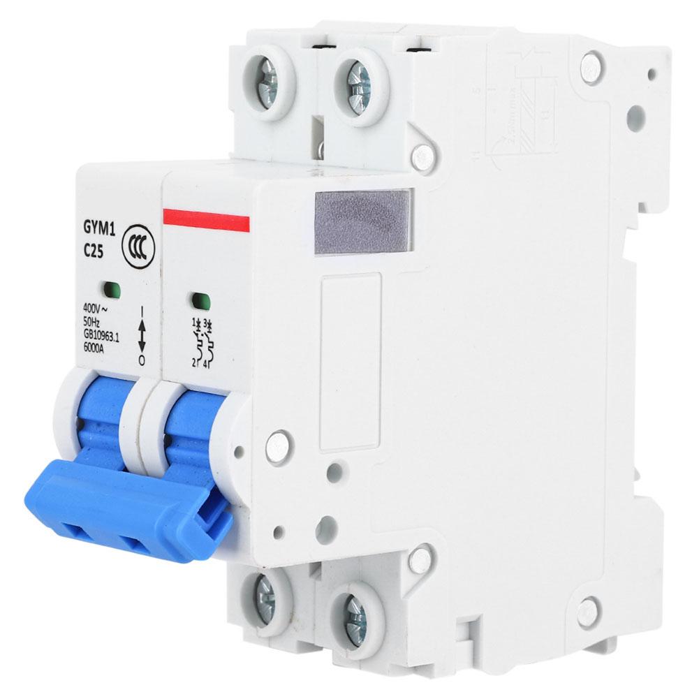 

GYM1 DZ47S Miniature Circuit Breaker 2 Poles Long Life IP20 Circuit Breaker 400VAC25A
