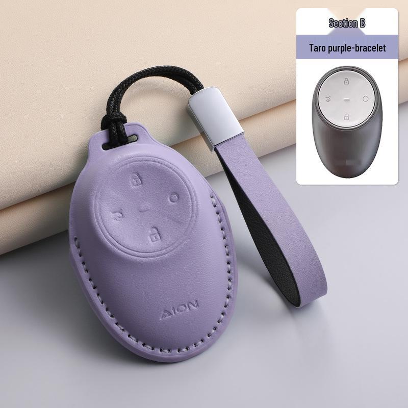 AION Key Cover for 70/80s Xuan 580 Mei 630 RT/UT/LX - Textured Purple with Tyrannosaurus Rex Design