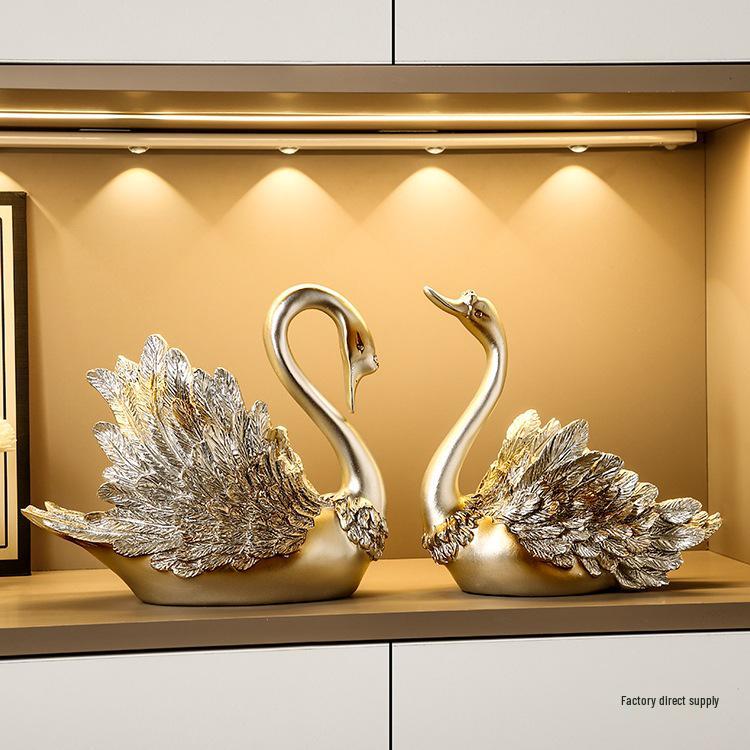 Swan Wine Rack Ornament - Elegant Display for Living Room or Dining Cabinet