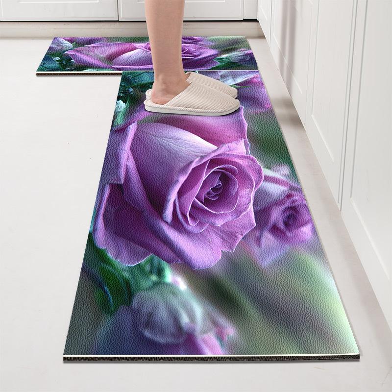 

Коврик для пола из ПВХ для кухни, водонепроницаемый, маслостойкий, противоскользящий, грязеотталкивающий коврик для ног из ПВХ 50 * 80cm + 50 * 160cm