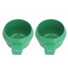 25 Pezzi Design Rotondo Uccello Plastica Ciotola Cibo Acqua Uccello Verde Piccola Ciotola Cibo Acqua Uso Domestico