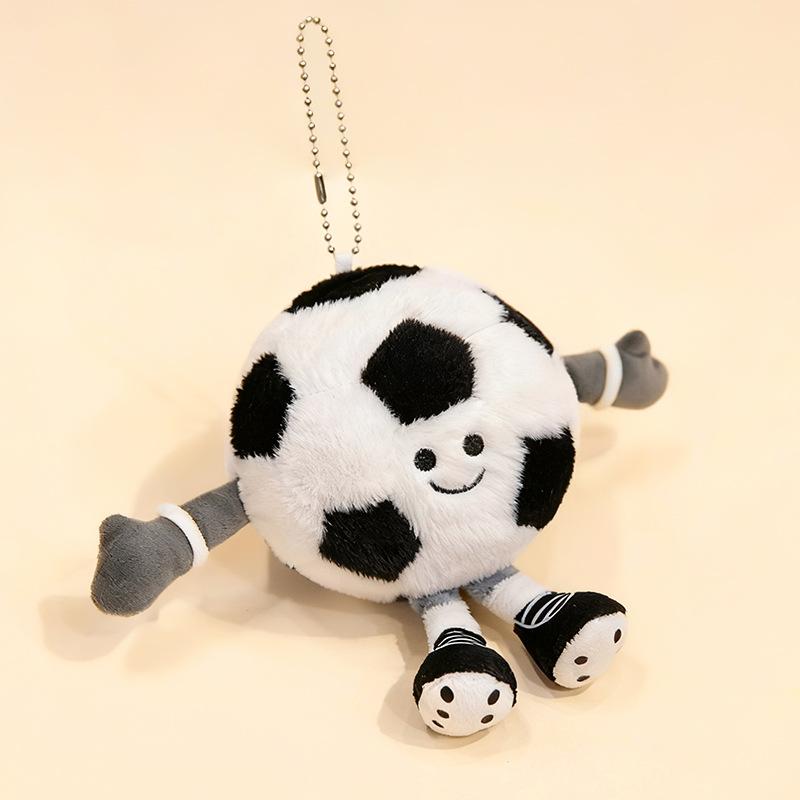 Cute World Cup Mascot Football Rugby Basketball Tennis Golf Plush Doll Toy Keyring Pendant Bag Hang Lucky Blessing Souvenir Gift