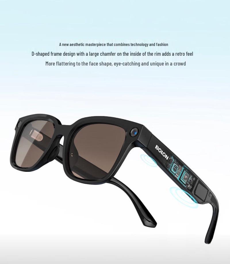 Rokid Leqi AI Fashion Smart Glasses with HD 1200W Pixel Photo/Video Recording and Voice Guidance.
