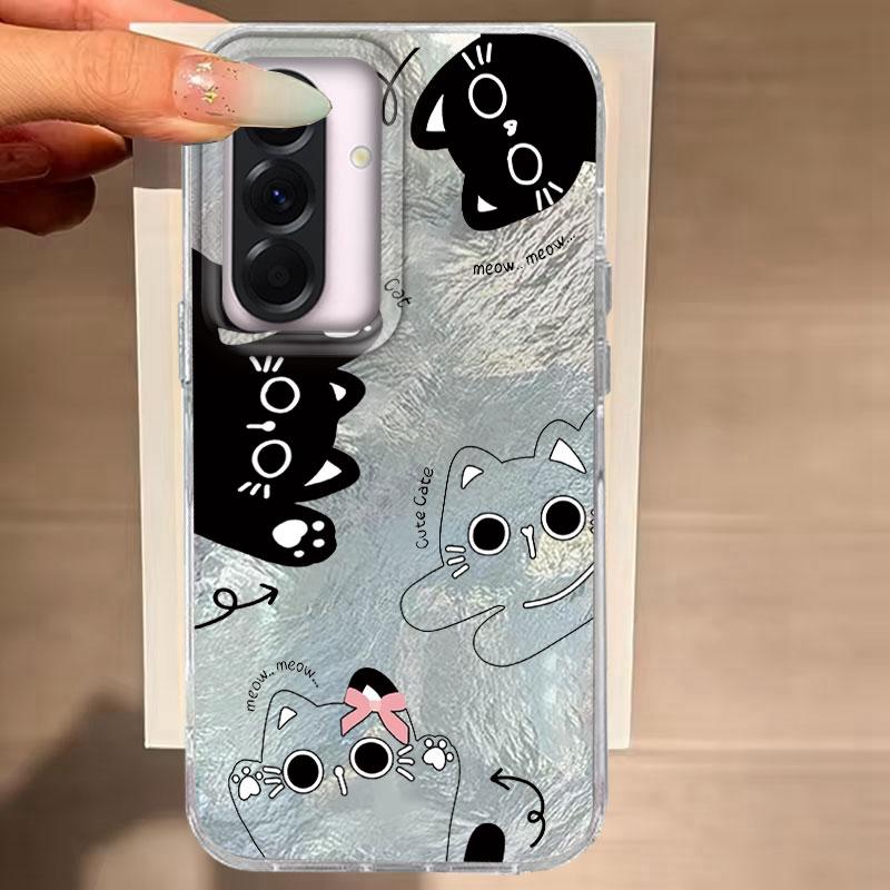 

Для Samsung Galaxy A56 A16 A26 A36 A06 A55 A35 A25 A15 A12 A32 A22 A14 A54 M22 M12 5G Черный Тотем Кот Дизайн Модный Чехол для Телефона Galaxy A16