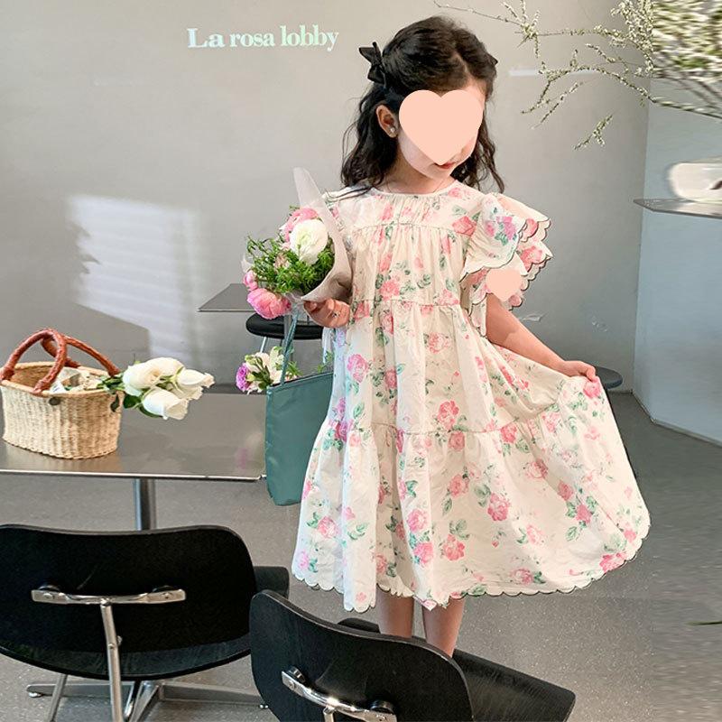 Korean Sweet Floral Princess Dress for Girls - 2024 Summer Fashion