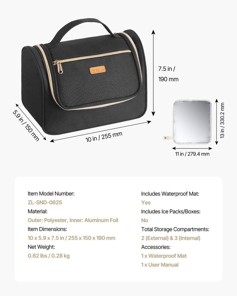 Wearable Breast Pump Bag, Breast Feeding Bag with Waterproof Mat, Fits for M5/M6, Pumping Accessories & Breastmilk Storage, Portable Pump Carrying