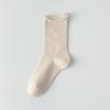 Female Spring and Autumn Pure Cotton Sweat Absorbing Boneless Loose Mouth In The Tube Pile Socks