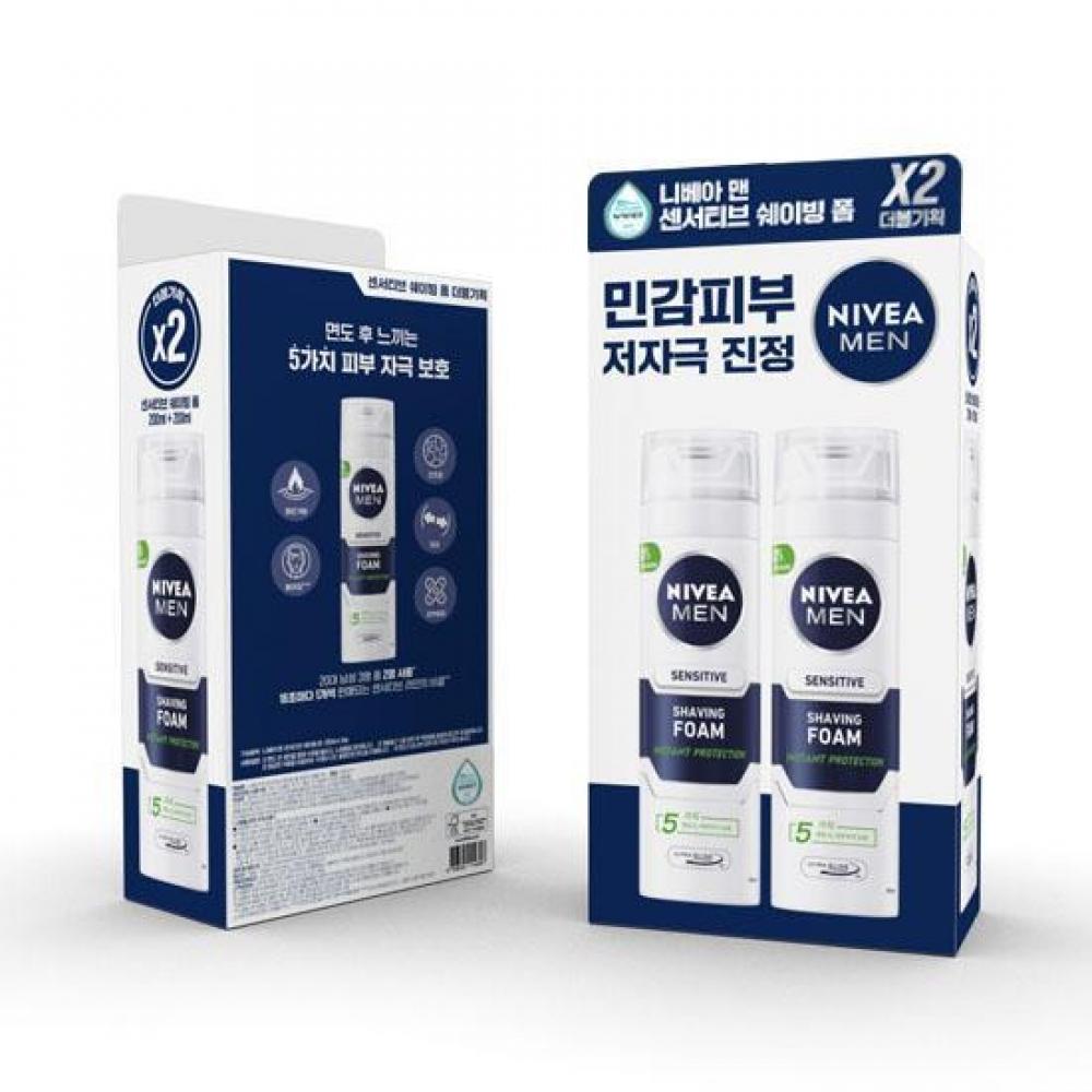 

Пена для бритья Nivea Man Sensitive Double Plan 200 мл+200 мл
