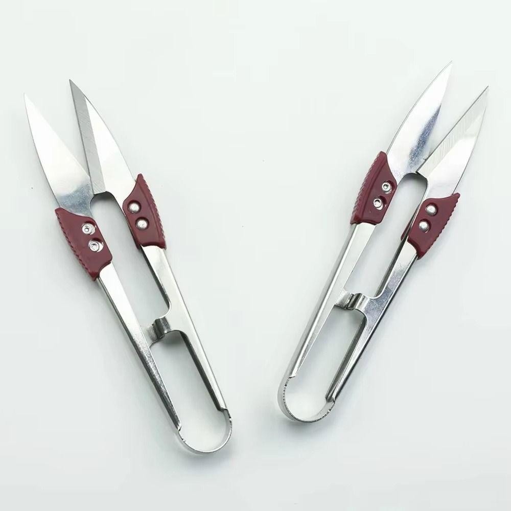Stainless Steel U Thread Scissors Clippers Fabric Cutting Sewing Scissors Precision Cutting Sharp Blades Yarn Shears Craft Work