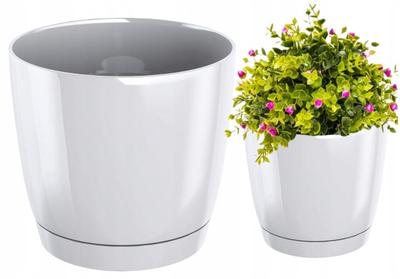 Coubi Round Plastic Flowerpot with Saucer 10x92cm