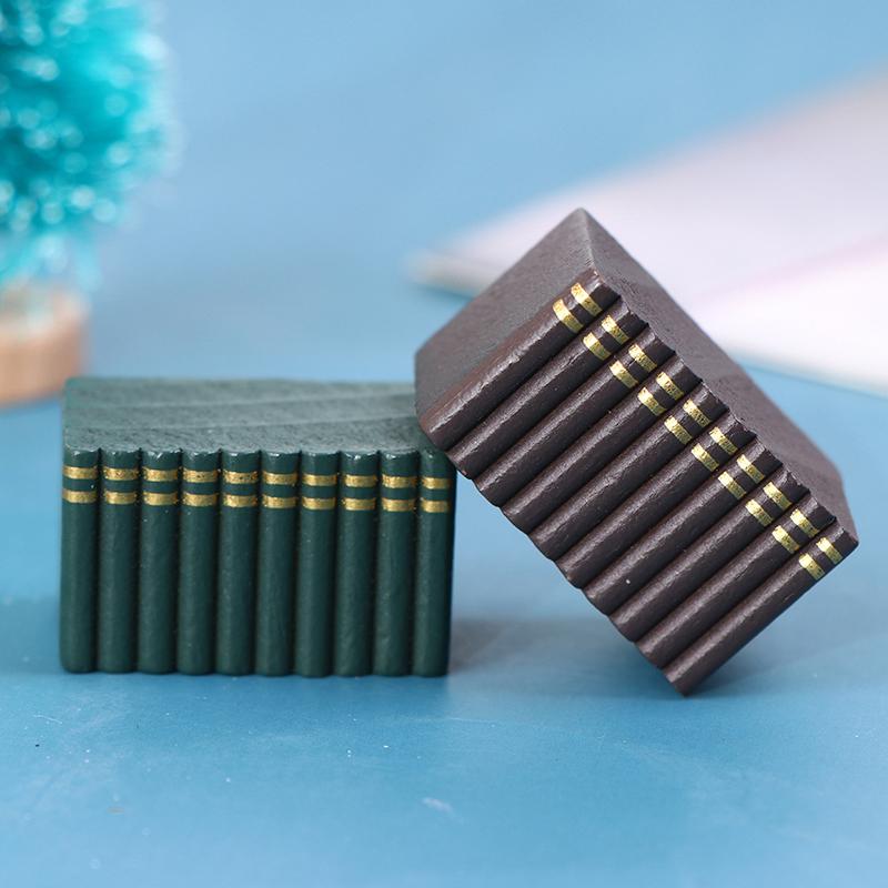 1:12 Dollhouse Miniature Wooden Book Model Accessories For Furniture Decor Toys
